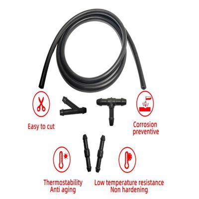 Windshield Washer Spray Nozzle Hose Kit With T Y I 3 Types of Fluid Tube Connectors