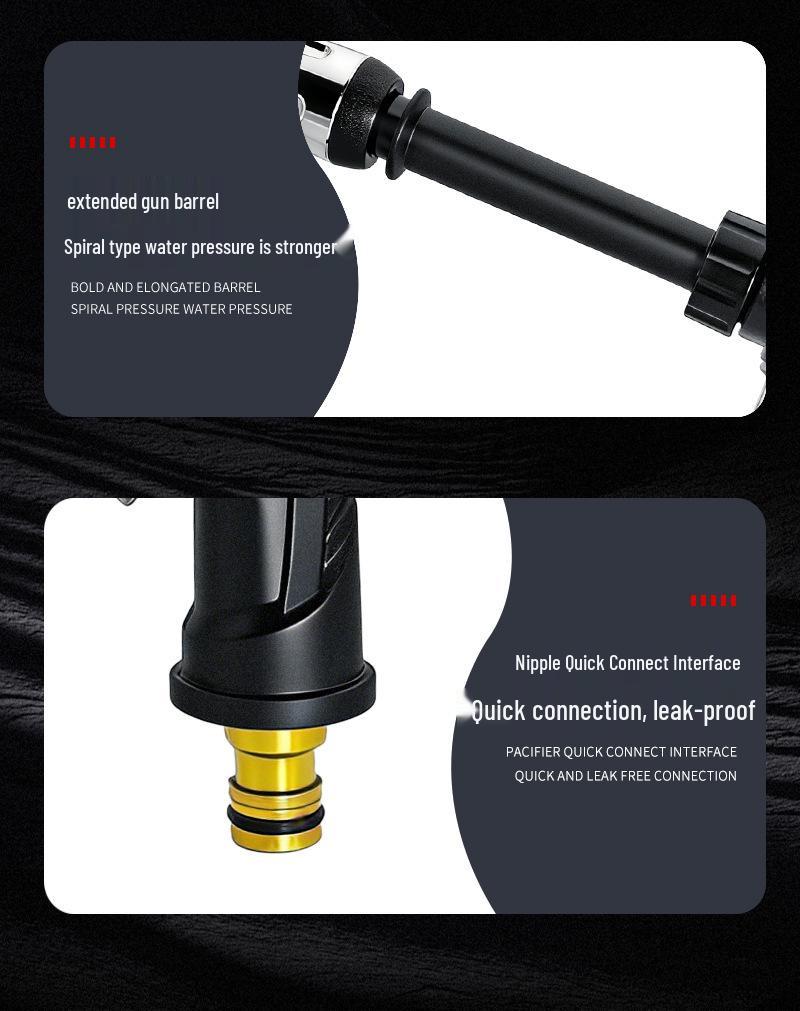 High-Pressure Black Foam Spray Gun for Watering and Car Wash