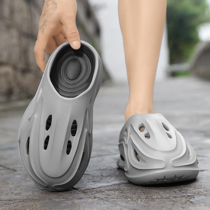 Mens Toe-Toe Slide Shoes For Summertime, Latest Design Anti-Skid, Wear-Resistant, Thick-Soled Beach Athletic Sandal Shoes
