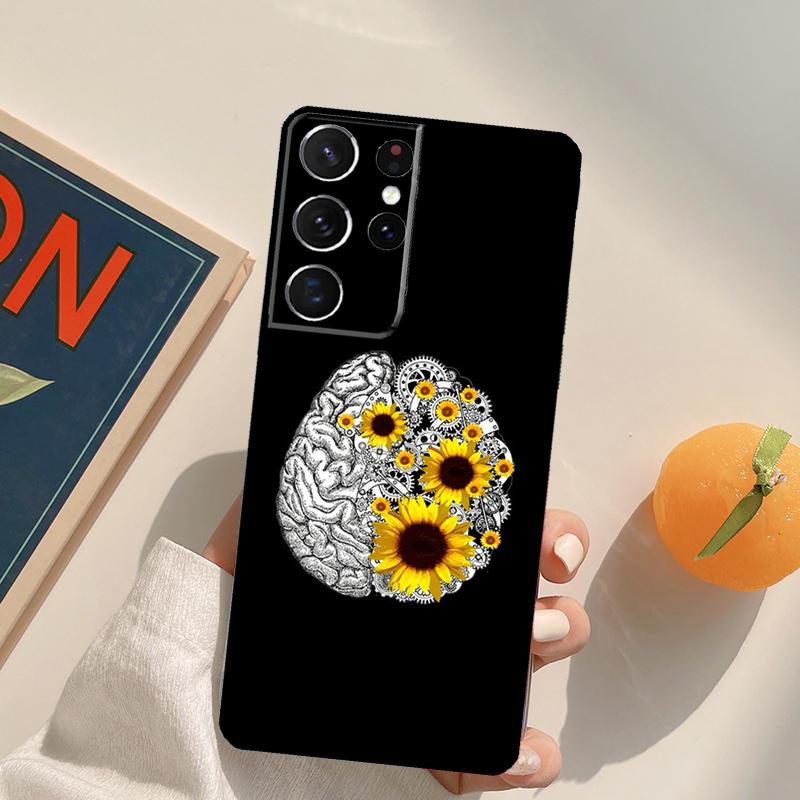 Medical Human Organs Brain Phone Case For Samsung Galaxy S23 S26 Ultra S20 S21 S22 S24 S25 S10 Plus S25 FE Back Cover