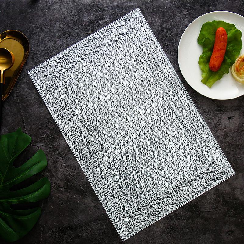 2 ST Bordsunderlägg Rektangulärt Bordsunderlägg Isolerat Skål- och Koppunderlägg Mönstrat Matbordsunderlägg Hushåll Värmebeständigt