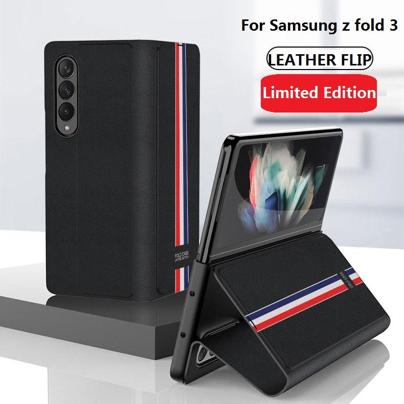 

Роскошный кожаный противоударный чехол для Samsung Z Fold 3 4 5 Защитный чехол с магнитной подставкой
