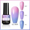 LILYCUTE 7ml Thermal Gel Nail Polish 3 Layers Temperature Shiny Color Changing Semi Permanent Soak Off UV Gel Polish Varnish Base Top Gel Nail Art DIY