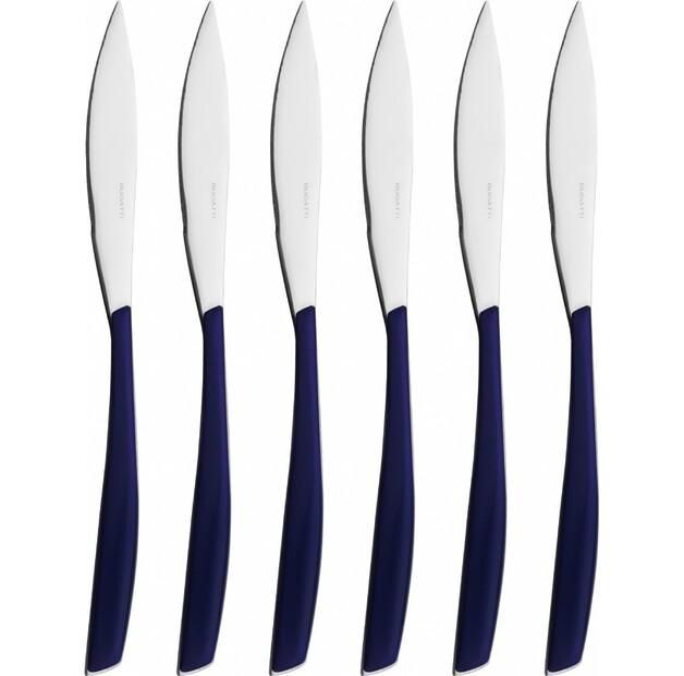 

Набор ножей для стейка Bugatti Glamour, темно-синие, 6 шт (GLBU-021F35/6)