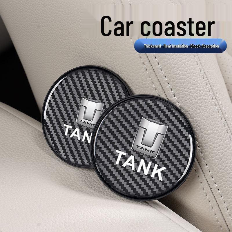 Tank 300/400/500/500 NE/700/800 Car Carbon Fiber Insulated Cup Holder