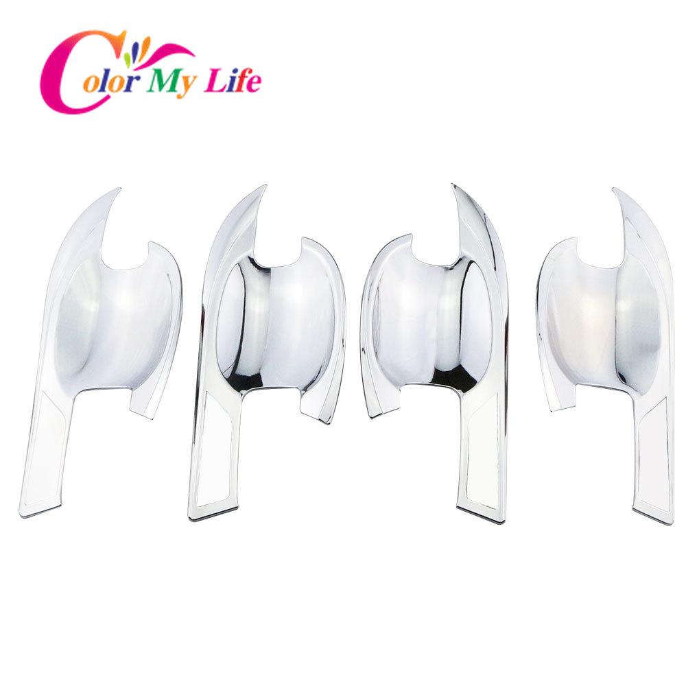 4Pcs/Set Car Accessories for Hyundai Kona Kauai 2017 - 2022 Outer Door Handle Bowl Protecion Cover Sequins