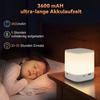 Lampe de chevet - NETTLIFE - LED tactile - Batterie 3600 mAh - Rechargeable USB - 3 températures
