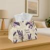 1pc Lavender Fields Tissue Box - Provence & Floral - Ideal for Holiday Gatherings & Home Decoration, Measuring 17.02*25.91 Cm, Perfect for Party Decor