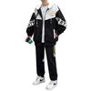 Men's Three Piece Handsome Middle School Student Casual Sports Hoodie Set Cardigan Jacket Long Pants