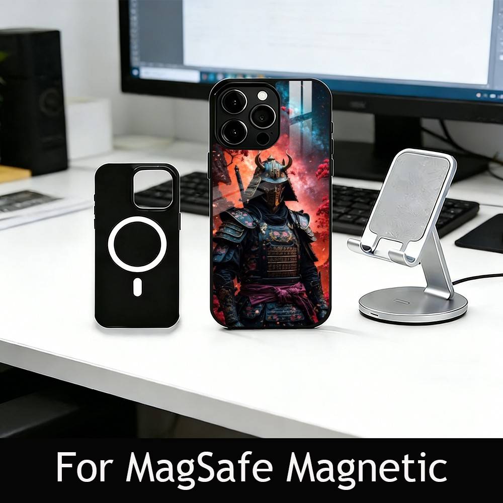 J-Japanese Bushido S-Samurai Phone Case For iPhone17,16,15,14,13,12,11 Plus,Pro Magnetic with Magsafe Wireless Charging