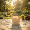 Portable Collapsible Yard Bin with Lid Heavy-Duty Foldable Trash Compact