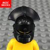 MOC Bricks Black Sword Shield Spear Halberd Helmet Medieval Knights Rome Action Figure Educational Building Block Gifts