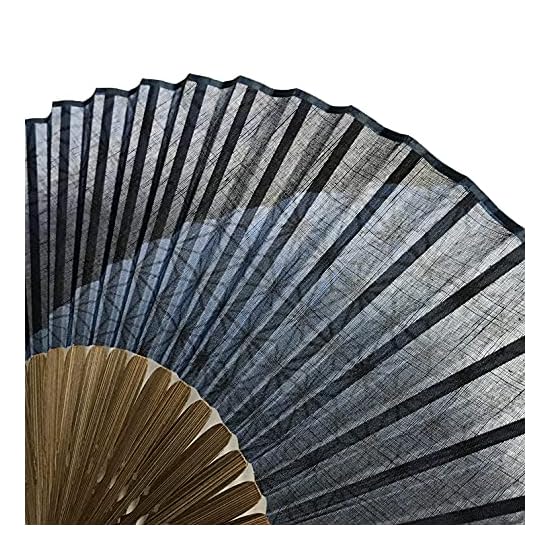 [Hanakanzashi] Folding Fan Men's Gentleman's Asanoha (Hemp Leaf) Gradient 22cm Cotton Fabric Folding