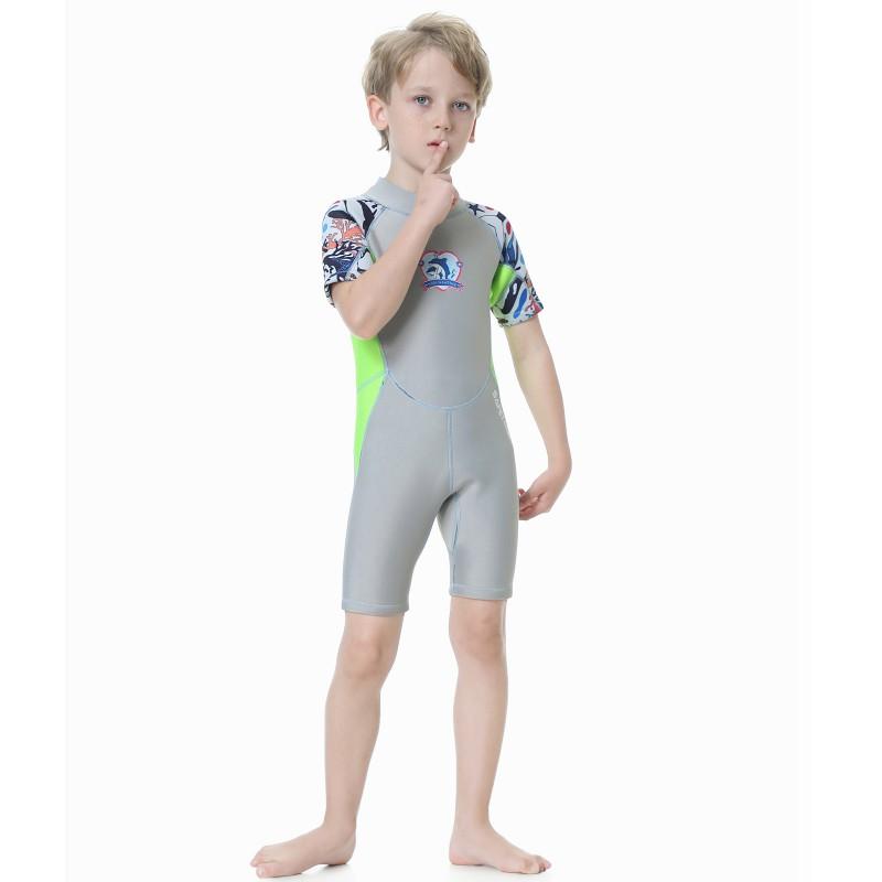 2.5mm Children's Swimsuit Submersible Suit Boys One-piece Middle Diving R002 Cartoon Thickening