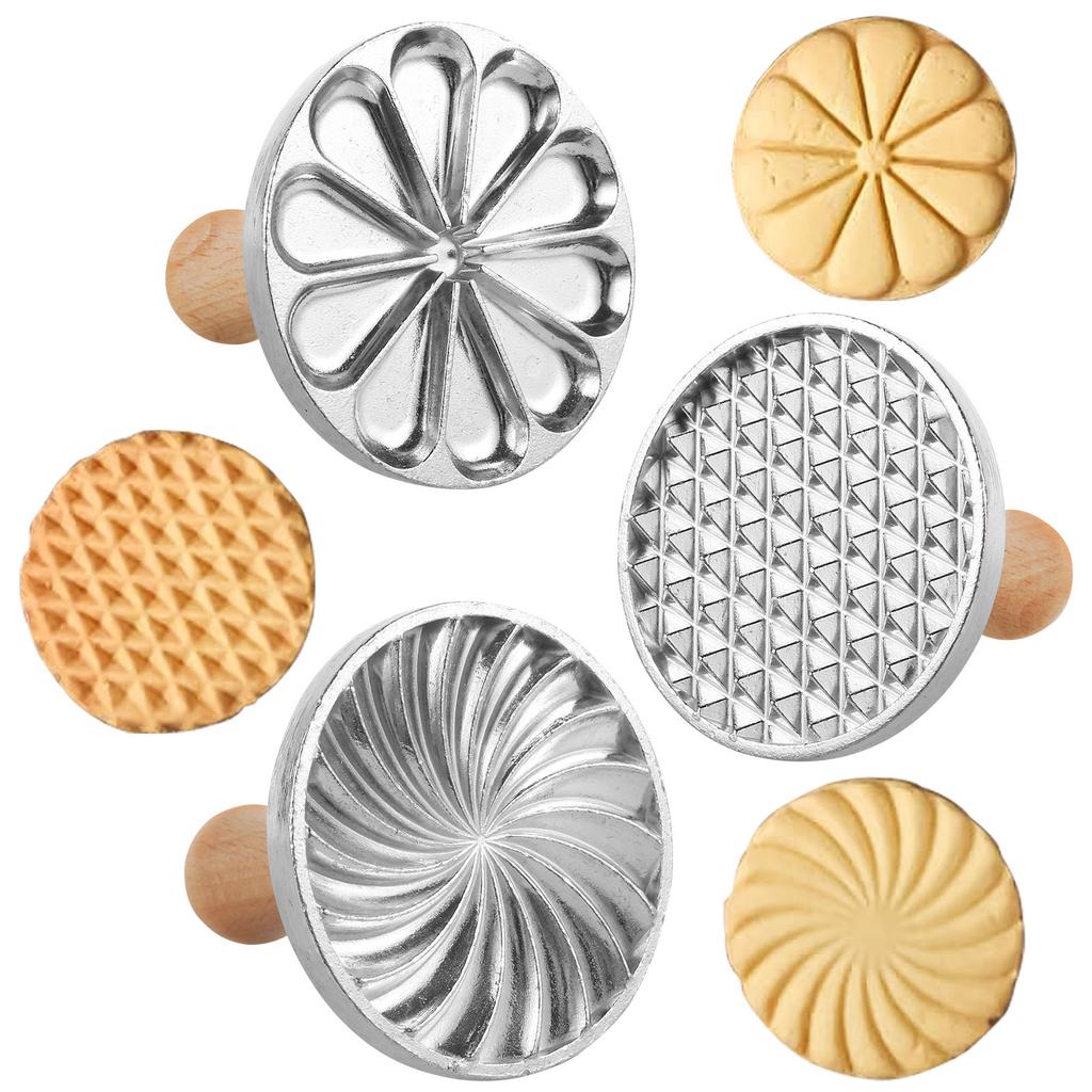 3Pcs Cookie Stamp Cookie Cutter Stamp Christmas Personalized Cookie Press Mold 3 Inch Cookie Cutter Press Stamp Cookie Press