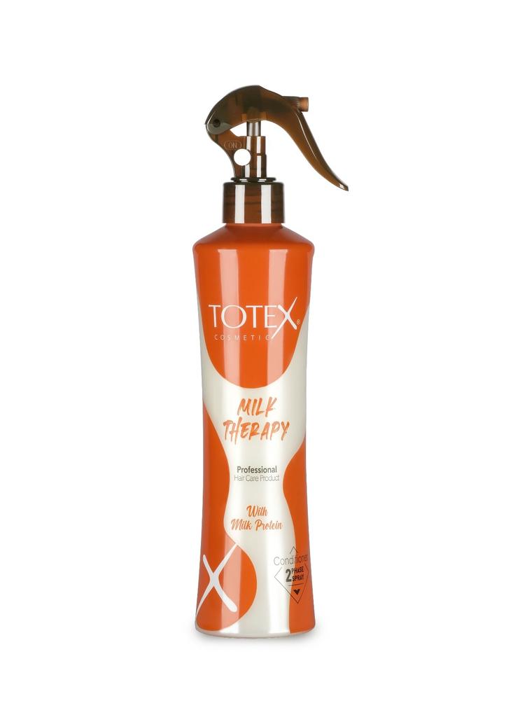 Спрей-кондиционер несмываемый двухфазный Milk Therapy с молочными протеинами Totex 400 мл