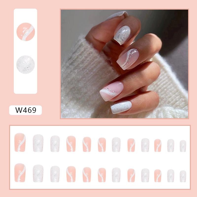 Fashion Manicure Film European And American Style Natural Sobriety Lake Blue Flash Ripple Manicure Wear Nail