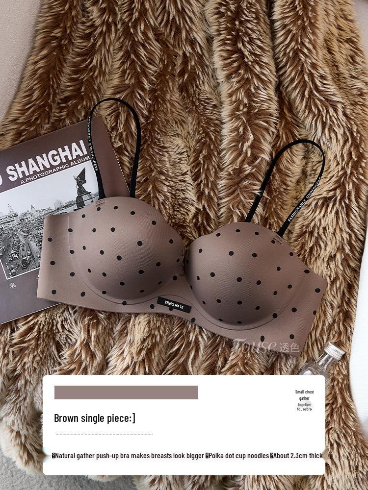 Women's Push-Up Bra for Small Chests: Anti-Sagging, Seamless, Criss-Cross Back, Side Bust Support