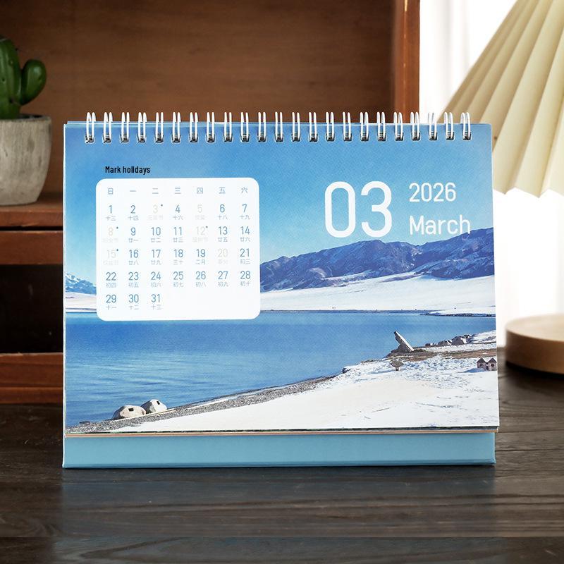2026 My Heart's Freedom Landscape Desk Calendar & Memo Book