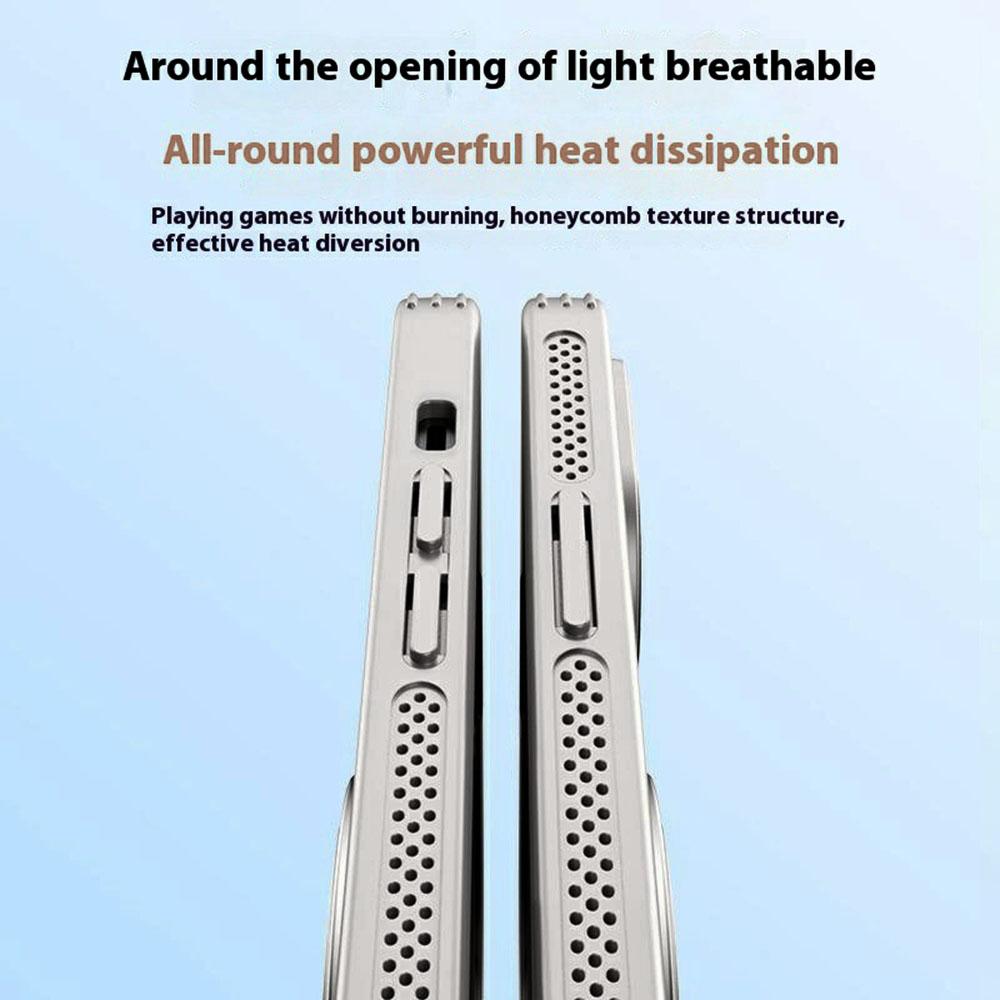 For iPhone 15 Case Compatible with MagSafe Kickstand TPU+PC Heat Dissipation Phone Cover