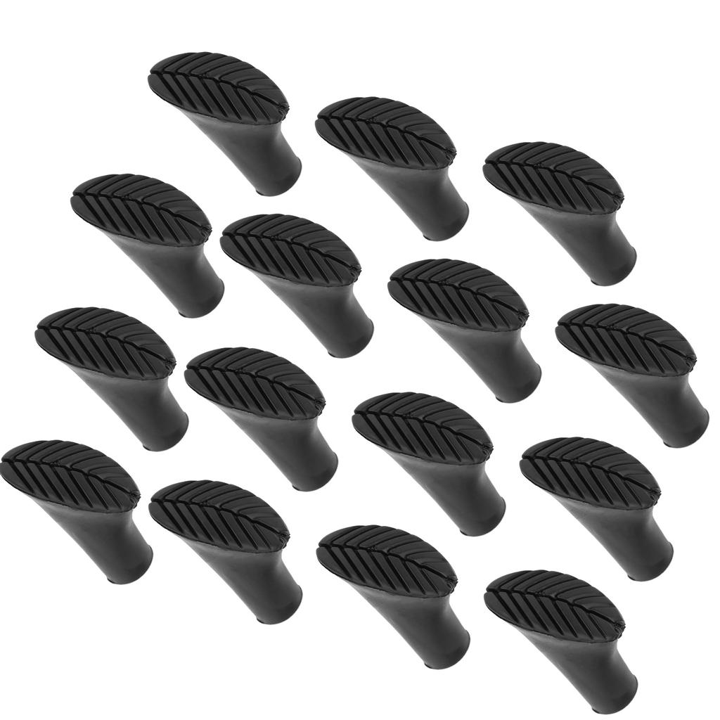 Universal 15Pcs Trekking Pole Tip Protectors Walking Stick Feet Cover NonSlip Pad Alpenstocks