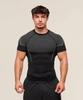 Men's Short Sleeve Gym Sports T-Shirt: Elastic, Crew Neck, Fashion Printed, Fitness Running Training Top