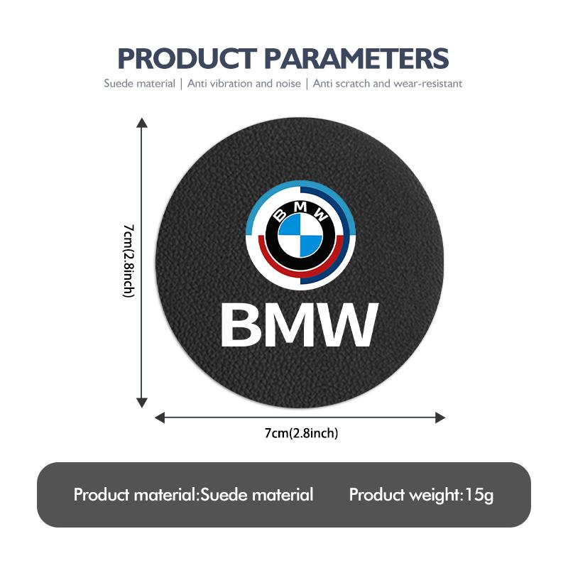 2Pcs Car Coaster Mat Water Cup Holder Anti-Slip Accessories For BMW G01 G02 F15 F16 G05 G06 G07 F07 G30 G32 F40 F44 F34 c1