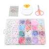 Jewelry Beads Kit Portable Colorful Letter Beads DIY Glass Seed Beads Set for Craft Bracelet Necklace Making