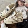 Children's trendy brand canvas shoes spring new boys' shoes girls' little white shoes baby board shoes soft-soled student shoes