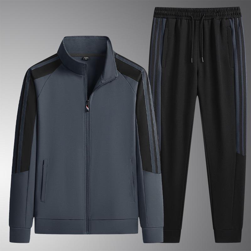 Men's Tencel Cardigan Jacket & Pants Set - Casual Spring/Autumn Fashion Sportswear