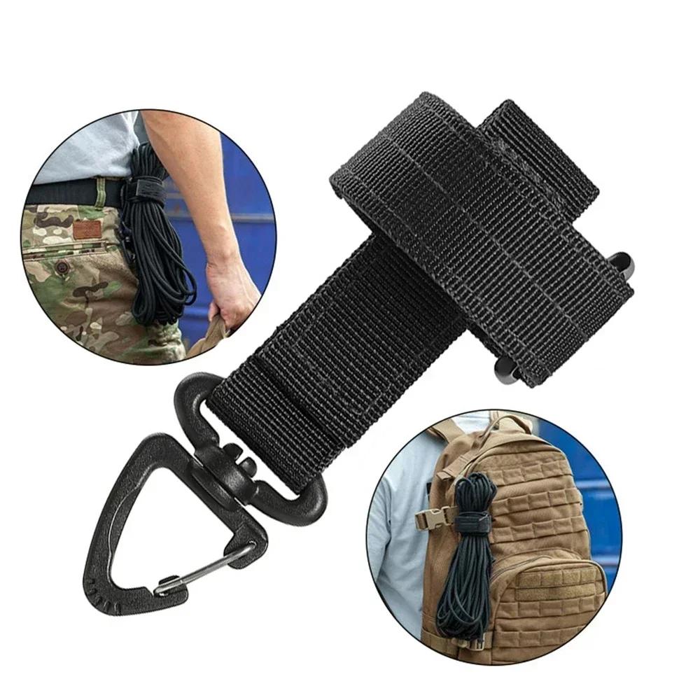 Nylon Gloves Hook Outdoor Camping Tactical Climbing Rope Holder Multi-purpose Anti-lost Hanging Buck Strap Safety Clip Belt