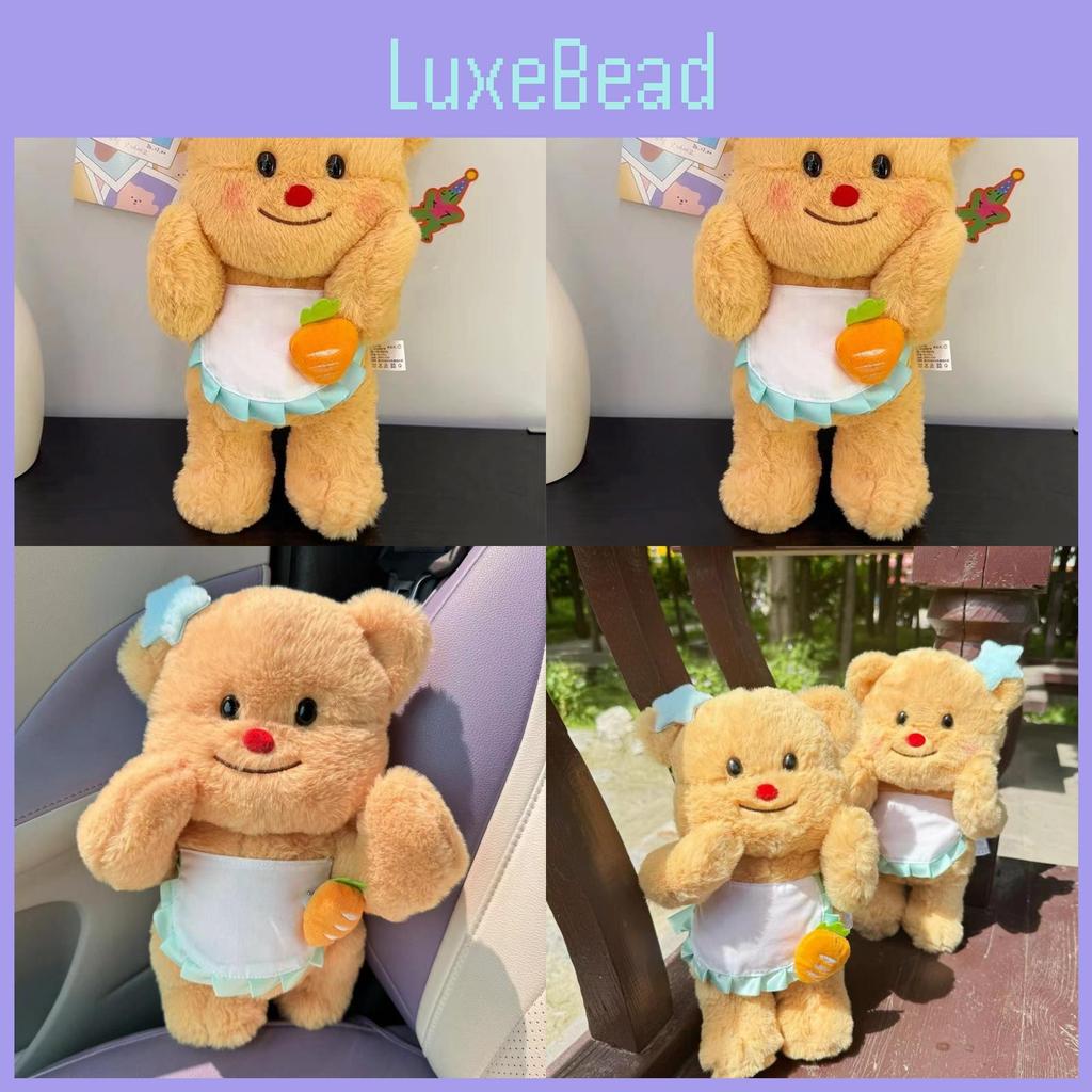 Cute Bear Butter Plush Toys Cartoon Stars Hairpin Apron Doll Children Gifts