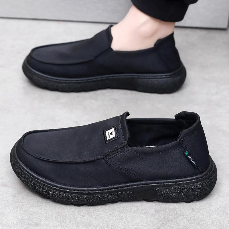 Men's Shoes Spring and Autumn New Cross-border Single Shoes Comfortable Soft Bottom Sports One Stirrup Canvas Shoes Casual Walking Shoes