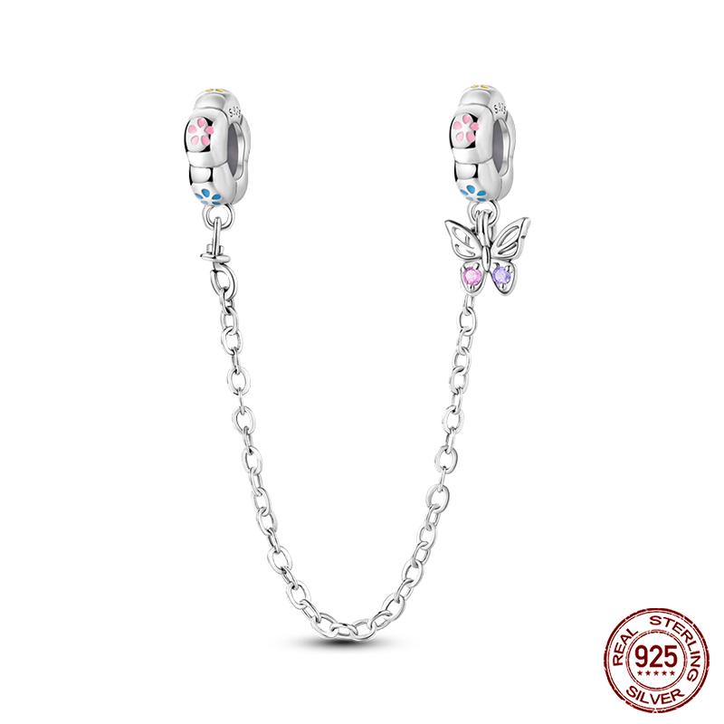 Copper Heart Shaped Keylock Cross Pattern Fantasy Cat Claw Safety Chains Fit Qikaola Original Bracelets Diy Jewelry