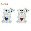 Figura de oso transparente, regalo de San Valentín, adorno de oso de cristal sintético con texto "Te amo", estatua de oso coleccionable de mesa para regalo de boda, fiesta de cumpleaños
