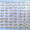 Anello da dito floreale semplice con zirconi, accessorio per dito, 10 pezzi