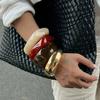 Ingemark 4 Styles Punk Thick Resin Acrylic Wide Bracelets for Women New Trend Boho Irregular Chunky Bracelets Y2K Jewelry Gift