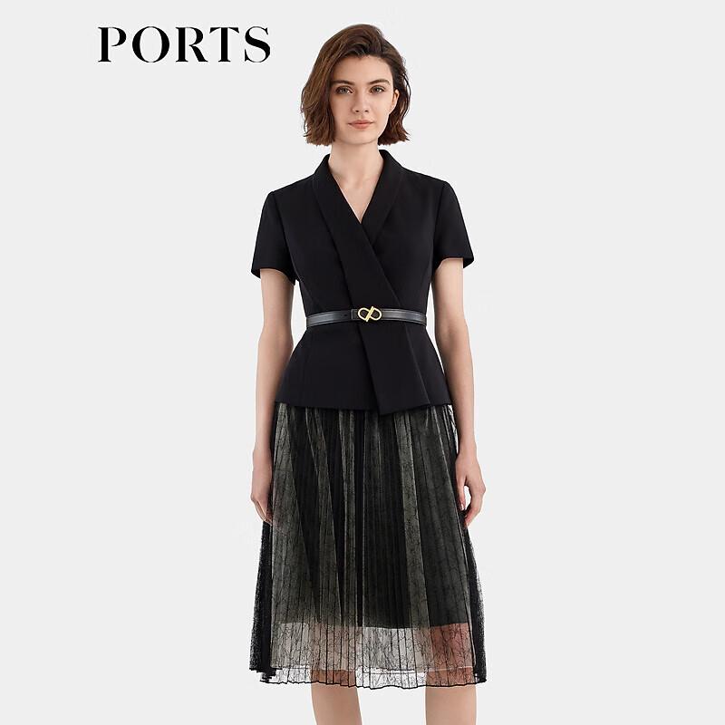 

PORTS Women s Spring/Summer Belted A-Line Dress YLL8D335NWQ062 S (US 4)