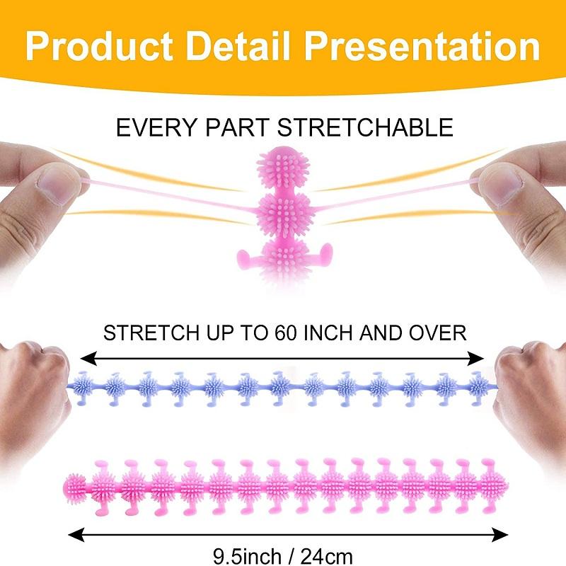 Worm Noodle Stretch String Tpr Rope Sqishy Anti Stress Toys String Fidget Autism Vent Toys Decompression Adults Kids Fun Game