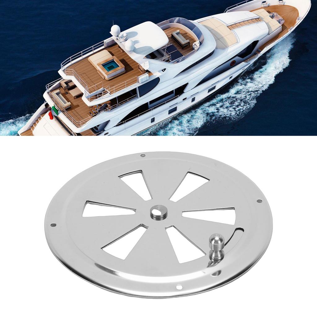 Kabinenlüftungsplatte Edelstahl Boot Rundes Lüftungsgitter Lüftungsabdeckung mit seitlichem Griffknopf für Marineboot Yacht