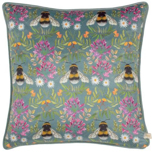 Wylder Nature House of Bloom Zinnia Bee Piped Cushion Cover