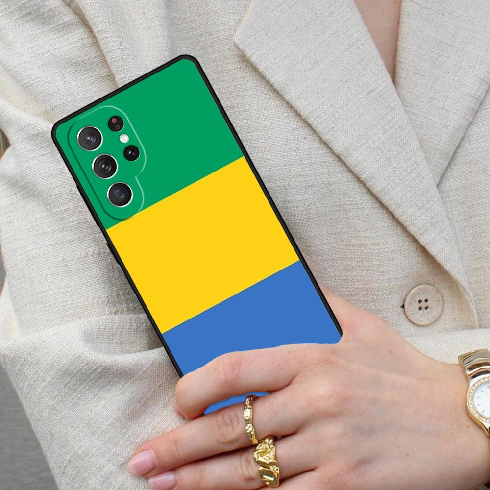 Gabon Gabonese Flag Cell Phone Case for Samsung Galaxy S26 Ultra S25 S24 S23 S22 S21 S20 Note10 Cover Galaxy S26