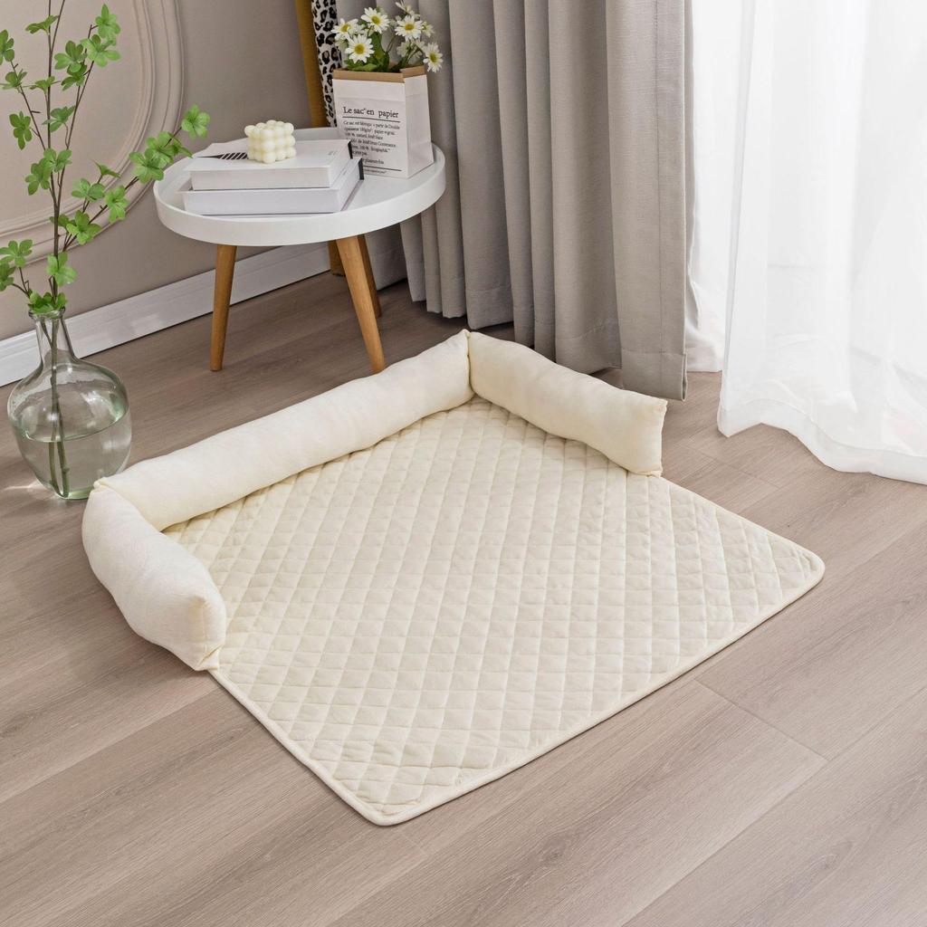 Cross-border Plush Pet Sofa Cushion: Cat & Dog Bed with Pillow