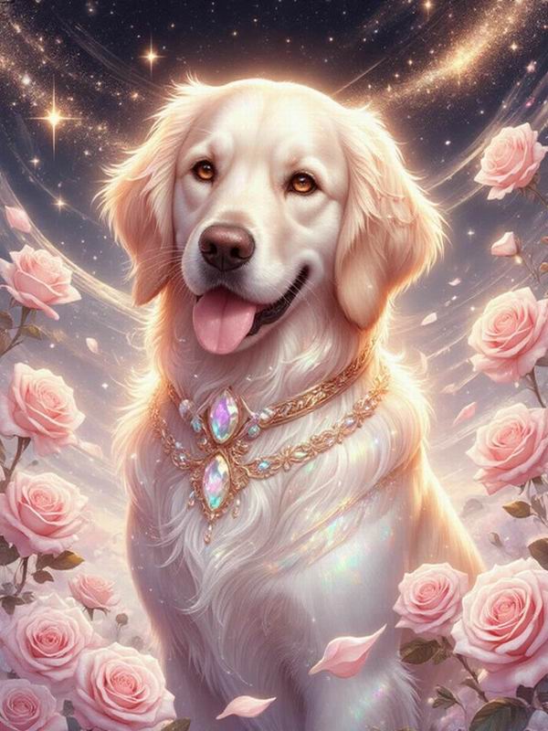 Cute Dog Flower Diamond Painting New Collection 2026 Pet Animals Diy Full Square Round Drill Rhinestone Embroidery Mosaic Cross Stitch Kits