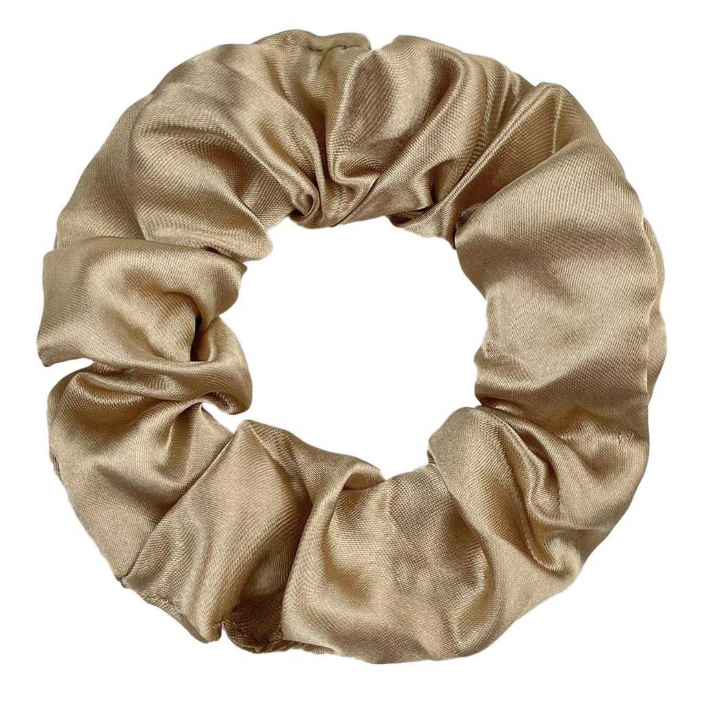 Seidensatin Scrunchies Damen Einfarbig Haargummi Elegant Pferdeschwanzhalter Gummiband Elastisches Haarband Haaraccessoires