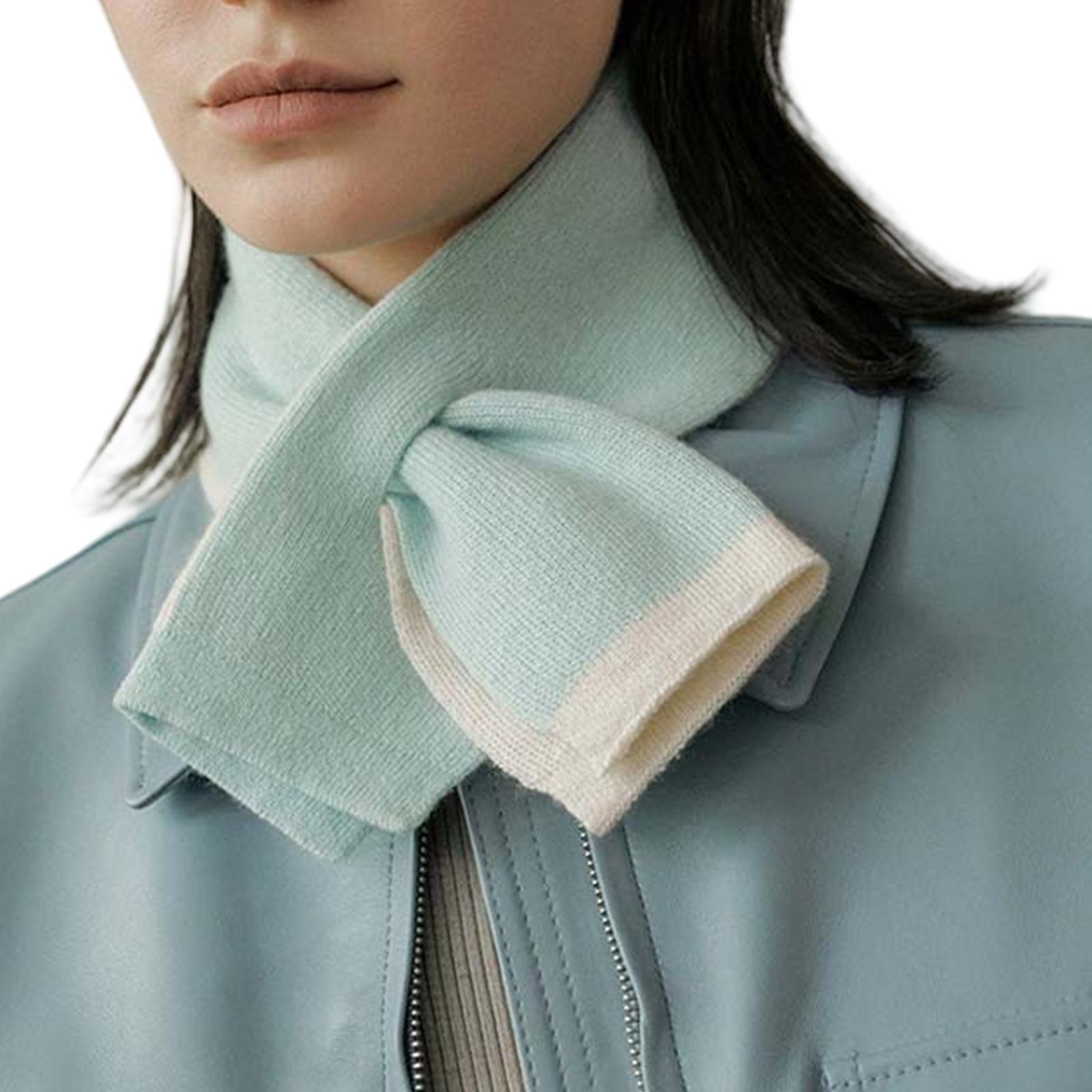 

Теплый вязаный короткий шарф для офисного костюма, декоративный бафф для шеи, шейная шаль, женский шейный платок, уличный, домашний, шарф-петля 1