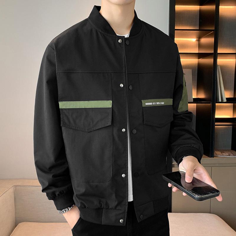 Men's jacket jacket spring and autumn new trend casual Korean version of handsome men's clothing versatile youth baseball uniform jacket