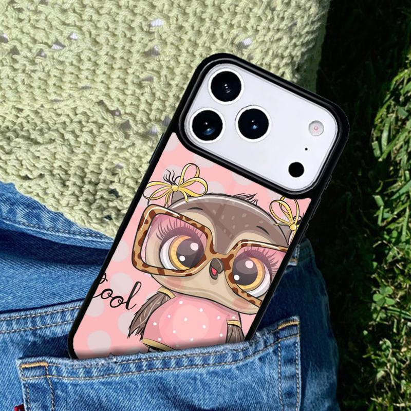 Fashion Cartoon Owl Phone Case Cover Compatible with for IPhone 17air 16e 15 14 13 12 11Pro Max 17 Air