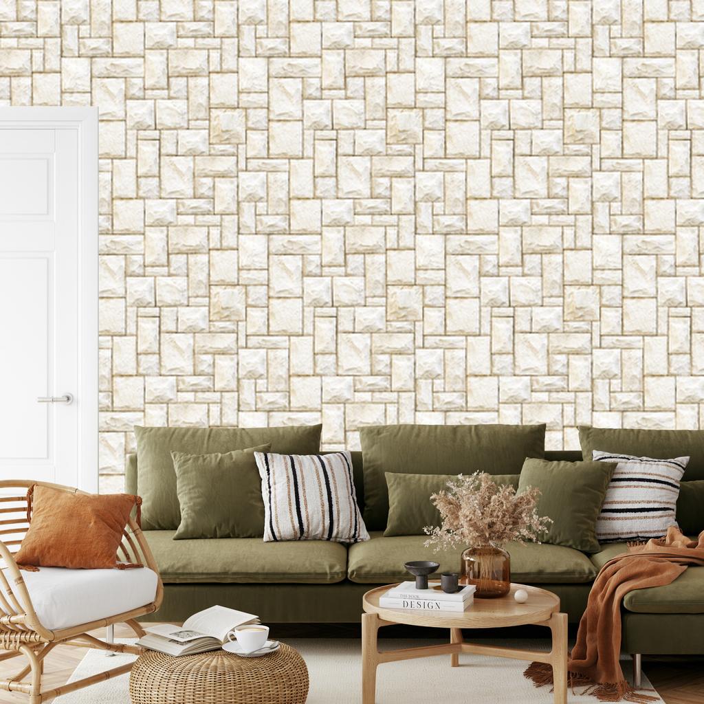 Brick and Stone Wallpaper for Living Room and Bedroom 50x1000