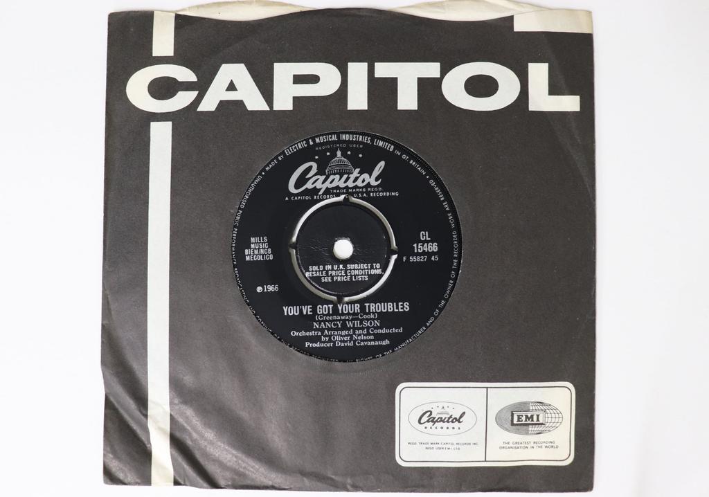 7inch Record NANCY WILSON - You've Got Your Troubles CL15466 Capitol 1966 UK Jazz Used